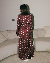 White Hearts Satin Robe